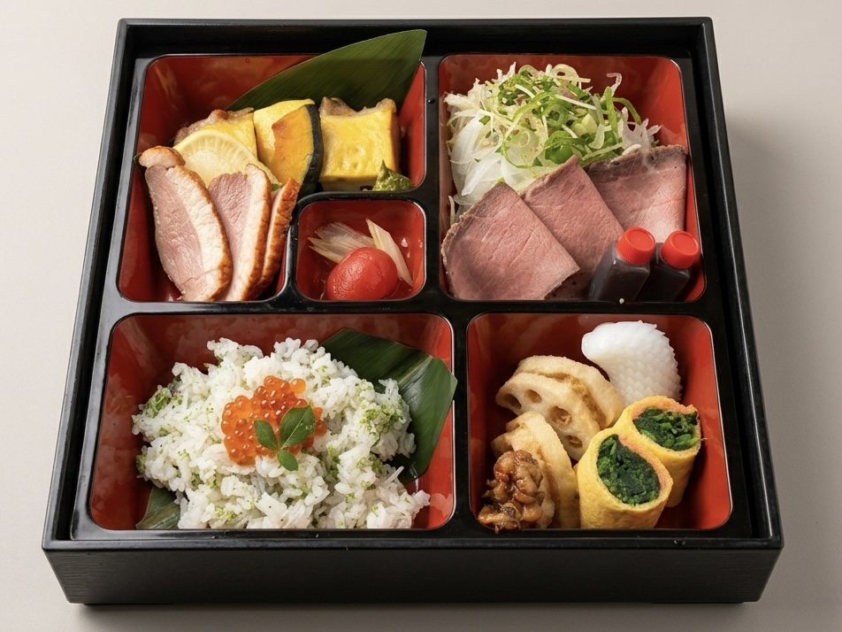 学会の講師向けに用意したお重仕立てのお弁当